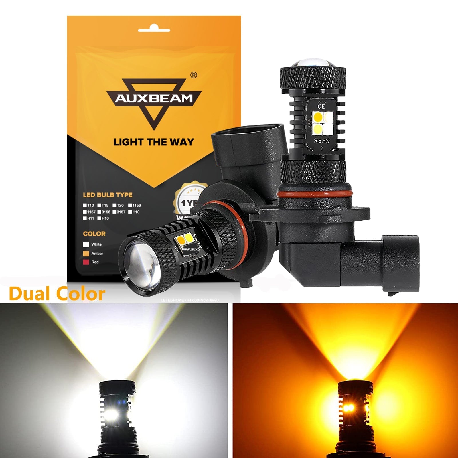 9006/HB4 Dual Color Switchback White&Amber Fog Light LED Bulbs Canbus –  High Five Motorsports and Outdoors