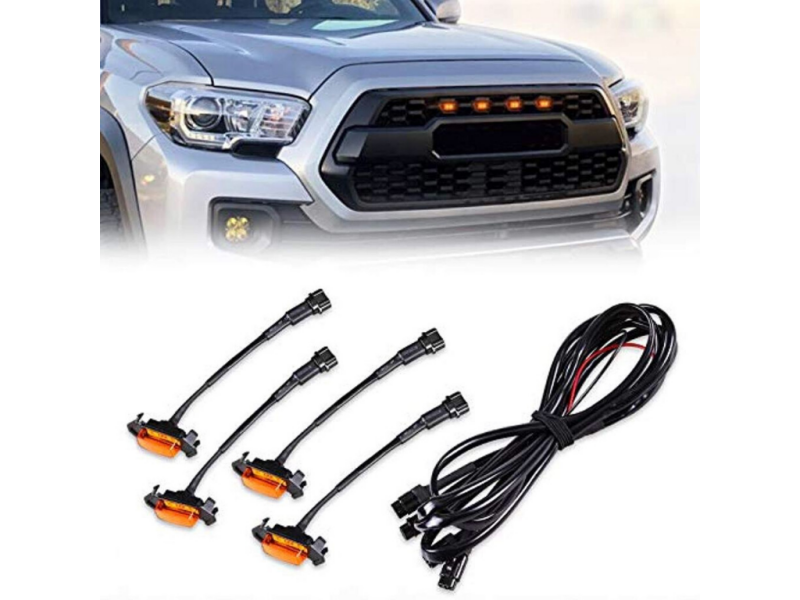 Cali Raised 16-23 Toyota Tacoma Trd Pro Grille Raptor Led Light Kit - W/ Add A Fuse