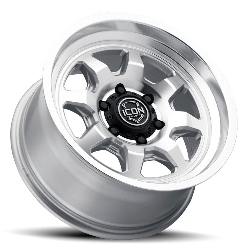 ICON Nuevo 17 X 8.5 5 X 4.5 0mm Offset 4.75in BS Silver Machined