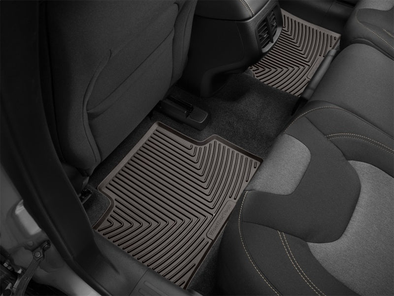 WeatherTech 2014+ Jeep Cherokee Rear Rubber Mats - Cocoa