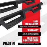 Westin 07-21 Toyota Tundra DC HDX Stainless Drop Nerf Step Bars - Tex. Blk