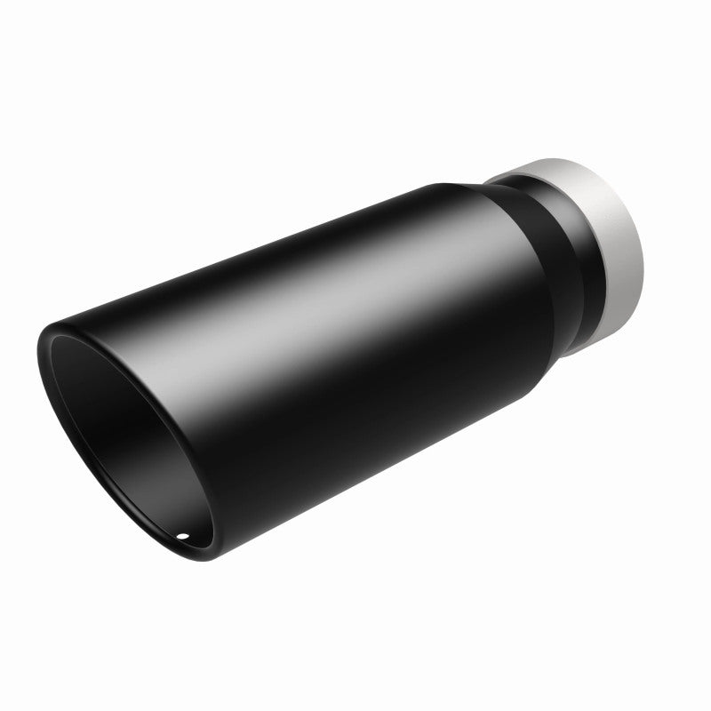 MagnaFlow Tip Stainless Black Coated Single Wall Round Single Outlet 5in Dia 4in Inlet 13in L