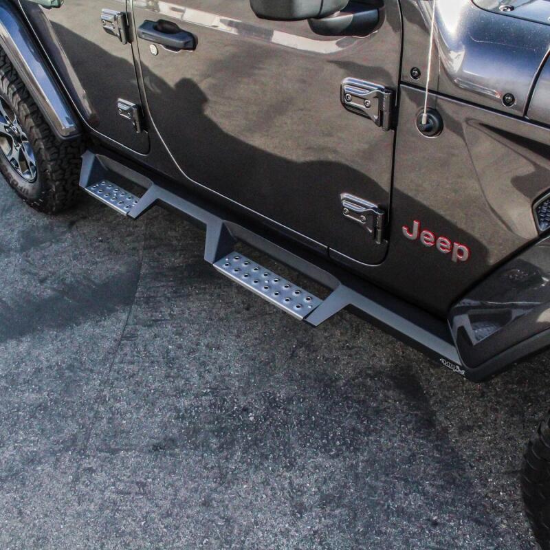 Westin/HDX 2018 Jeep Wrangler JL Unlimited Drop Nerf Step Bars - Textured Black