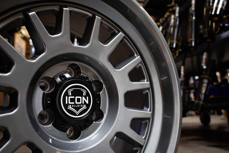 ICON Anza 17x8.5 5x5 -6mm Offset 4.5in BS 71.5mm Hub Bore Gun Metal Wheel