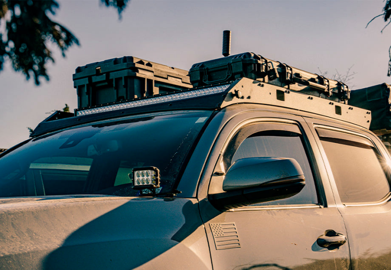 Cali Raised 05-23 Toyota Tacoma Premium Roof Rack - Small Switch/Wiring/No Switch/Light Kit