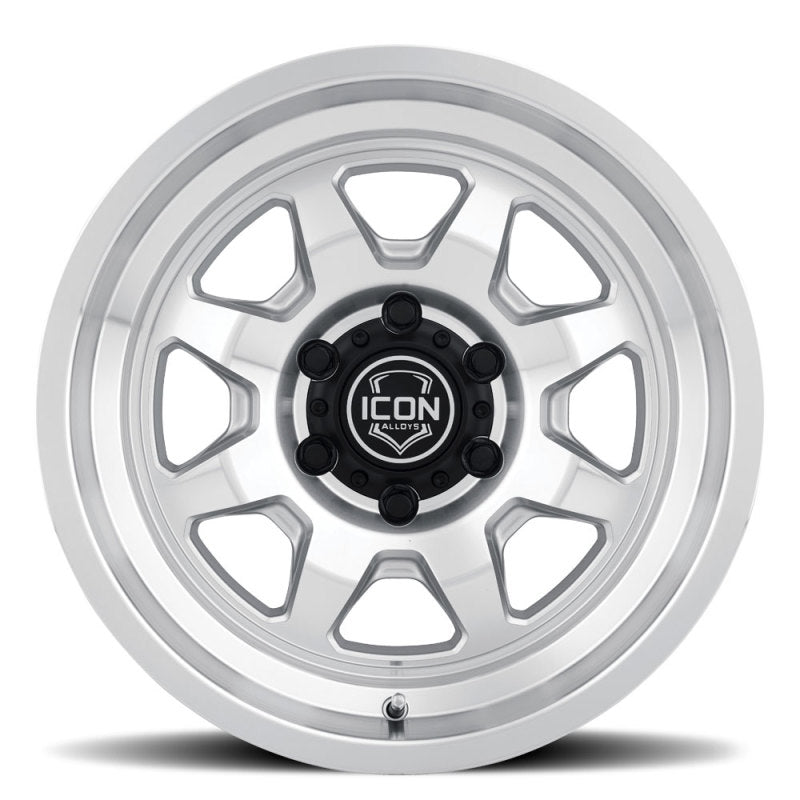 ICON Nuevo 17 X 8.5 5 X 4.5 0mm Offset 4.75in BS Silver Machined