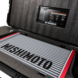 Mishimoto Universal Carbon Fiber Intercooler - Gloss Tanks - 450mm Black Core - S-Flow - DG V-Band