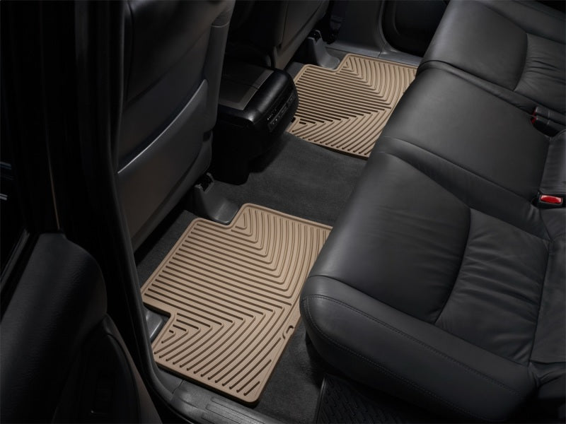 WeatherTech 05-13 Toyota Tacoma Crew Cab Rear Rubber Mats - Tan