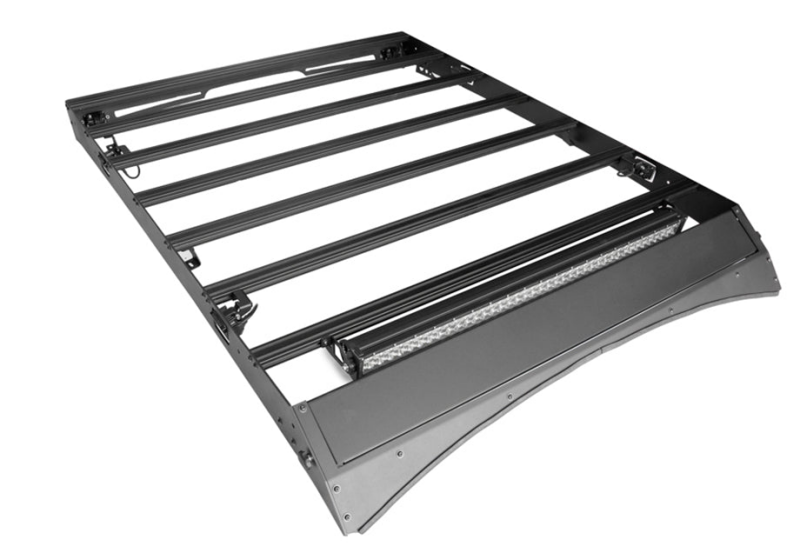 Cali Raised 14-21 Toyota Tundra Crew Max Premium Roof Rack - 52 In Dual Row Combo Beam/Light