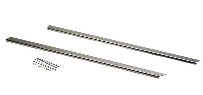 Kentrol 87-95 Jeep Wrangler YJ Rocker Guards Pair - Polished Silver