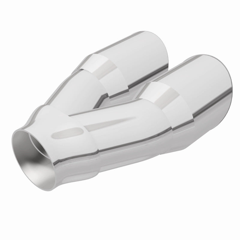 MagnaFlow Double Wall 3in Dual Round Polished Tip 2.25in Inlet