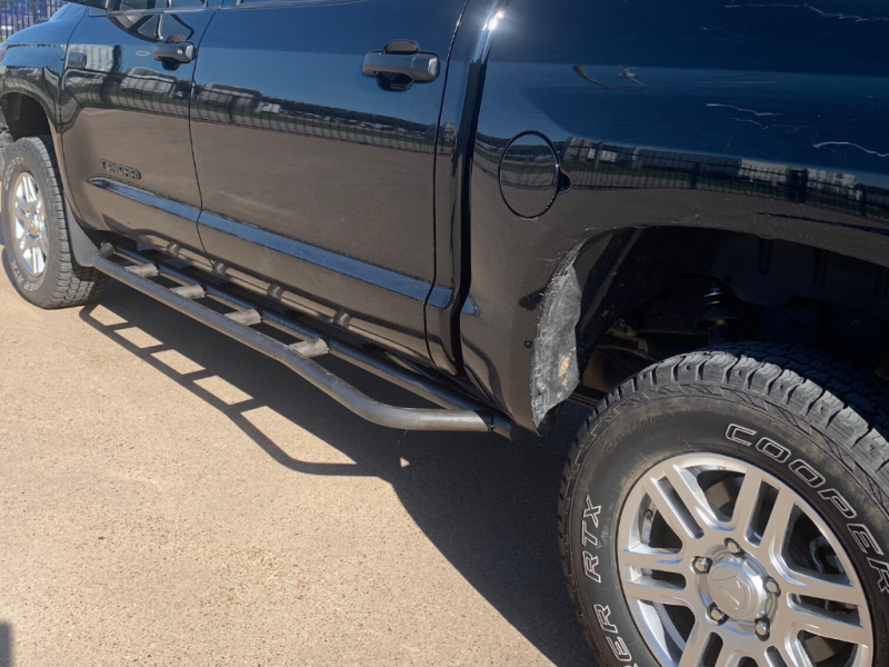 Cali Raised 2022 Toyota Tundra Rock Sliders - Non Hybrid/No Kick Out/No Filler Plate/Powder Coat