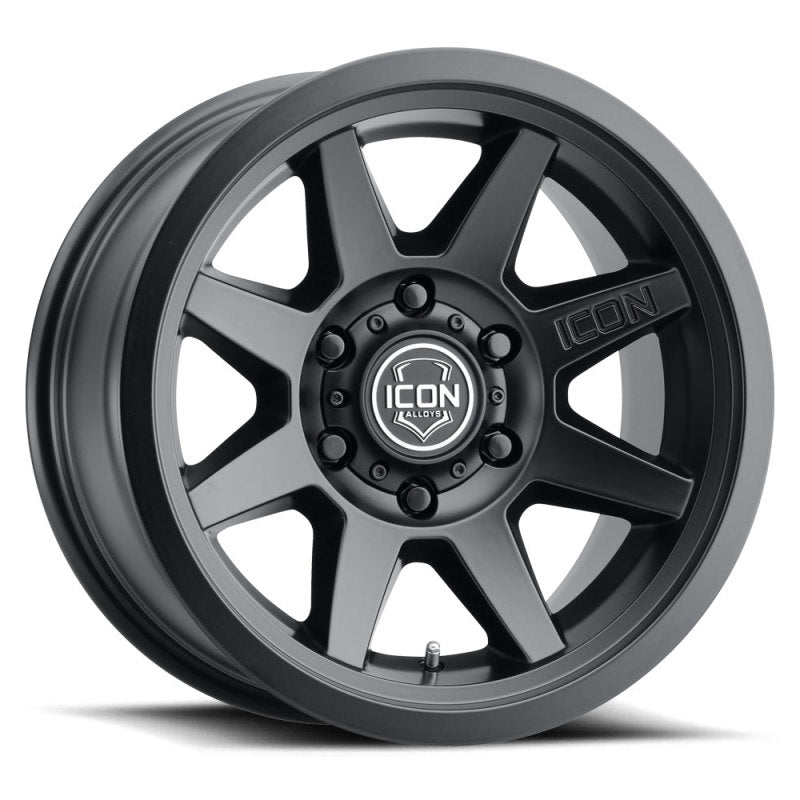 ICON Rebound 17x8.5 5x5 -6mm Offset 4.5in BS 71.5mm Bore Satin Black Wheel