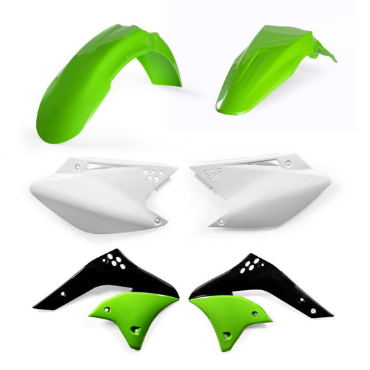 Acerbis 06-08 Kawasaki KX250F Plastic Kit - Green/White Original 06