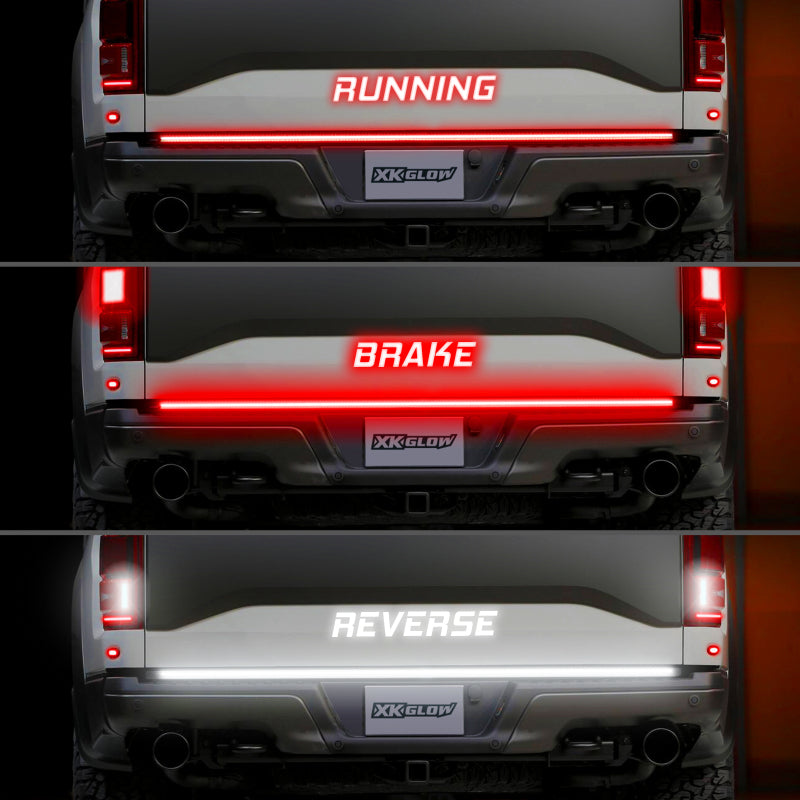 XK Glow Truck Tailgate Light w/ Chasing Turn Signal & Built-in Error Canceller - 3rd gen 60in