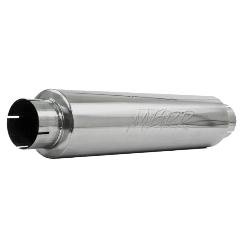 MBRP Universal Quiet Tone Muffler 4in Inlet/Outlet 24in Body 6in Dia 30in Overall T304