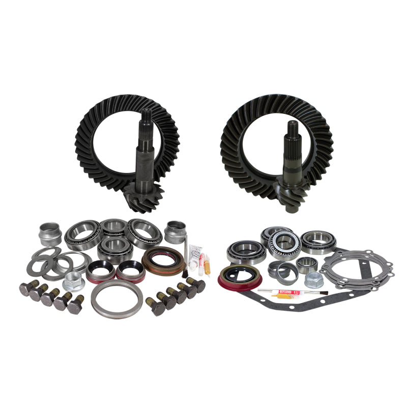 Yukon Gear & Install Kit Package for Reverse Rotation Dana 60 & 88 & Down GM 14T 4.56 Thick