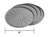 WeatherTech Round Coaster Set 6in. - Grey (Set of 4)