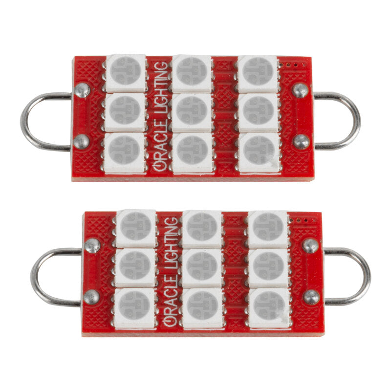 Oracle 44MM 6 LED 3 Chip - Loop Festoon Bulbs (Pair) - Red SEE WARRANTY