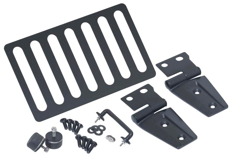 Kentrol 07-18 Jeep Wrangler JK Hood Kit Without Hood Catch - Textured Black