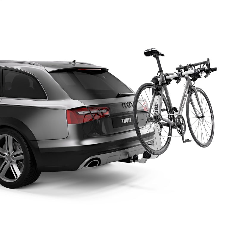 Thule Helium Pro 3 - Hanging Hitch Bike Rack w/HitchSwitch Tilt-Down (Up to 3 Bikes) - Silver