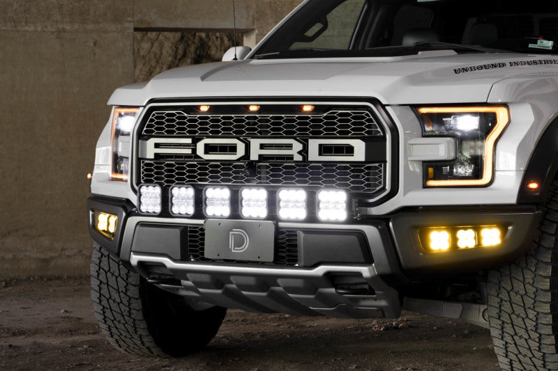 Diode Dynamics 17-20 Ford Raptor SS5 Grille CrossLink Lightbar Kit - Pro White Combo