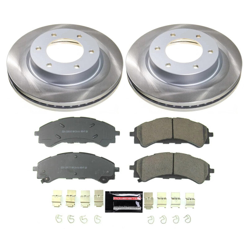 Power Stop 19-22 Ford Ranger Front Semi-Coated Rotor Kit