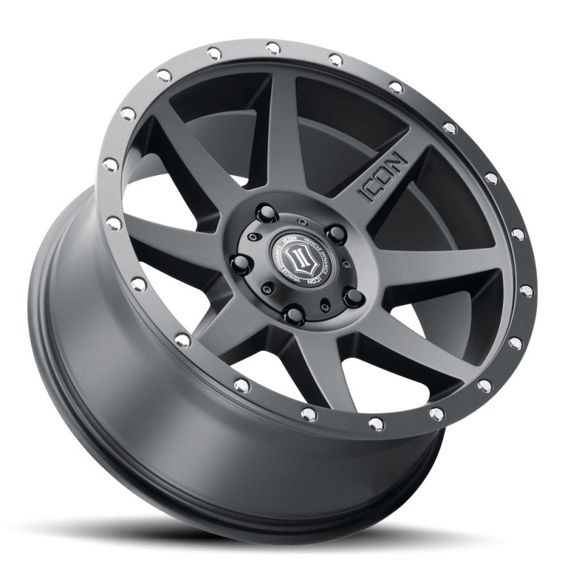 ICON Rebound 20x9 5x150 16mm Offset 5.625in BS Satin Black Wheel