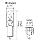 Hella Bulb 37 12V 1.3W W2X4.6d T1.75 (Min. Order QTY 10)