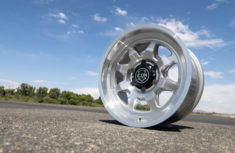 ICON Nuevo 17 X 8.5 5 X 4.5 0mm Offset 4.75in BS Silver Machined