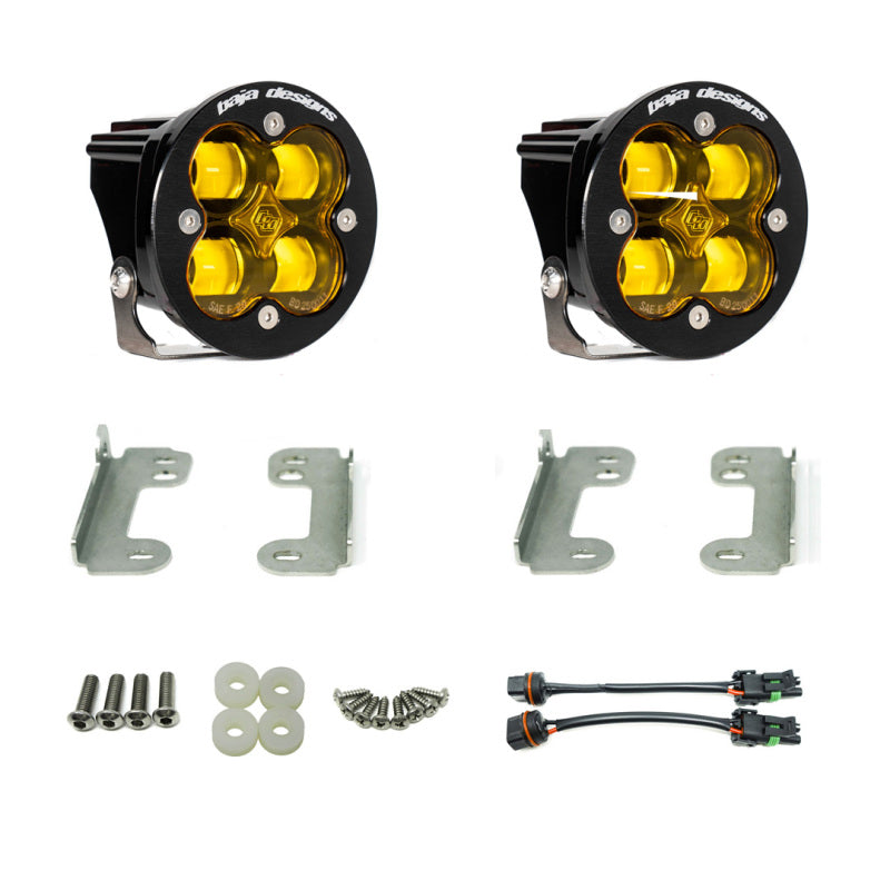 Baja Designs 18-20 Jeep JL Fog Pocket Kit For Wrangler JL Sahara Squadron Amber Lens SAE FPK