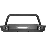 Westin 18-22 Jeep Wrangler JL / 20-22 Gladiator WJ2 Stubby Front Bumper w/Bull Bar - Tex. Blk