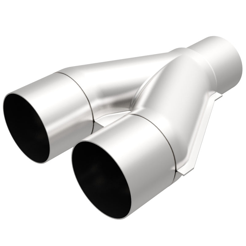 MagnaFlow Universal Trans Y-Pipe All SS 4inch (Dual) 3.5inch (Single) x 13inch (Overall)