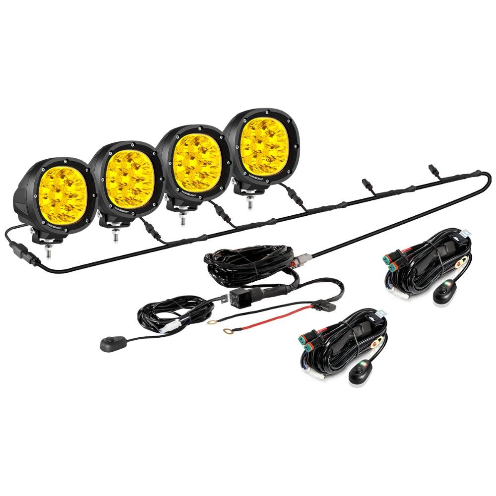 P4 Series | 4 Inch 90W Round LED Driving Lights Spot Amber Pod Lights