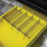 Westin/Brute 9in x 15in tray w/ 4 Silver Aluminum Dividers - Yellow