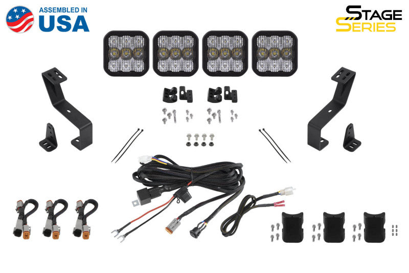 Diode Dynamics SS5 Grille CrossLink Lightbar Kit for 2019-Present Ram - Yellow Pro Combo