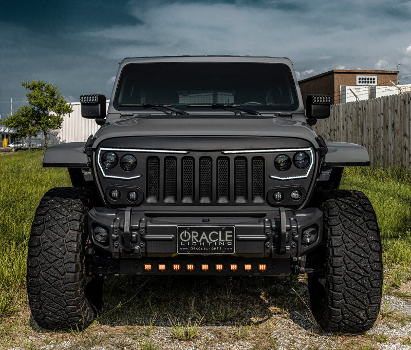 ORACLE Lighting 18-22 Jeep Wrangler JL Skid Plate w/ Integr LED Emitters - Amber SEE WARRANTY