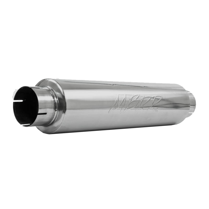 MBRP Universal Quiet Tone Muffler 4in Inlet/Outlet 24in Body 6in Dia 30in Overall T409