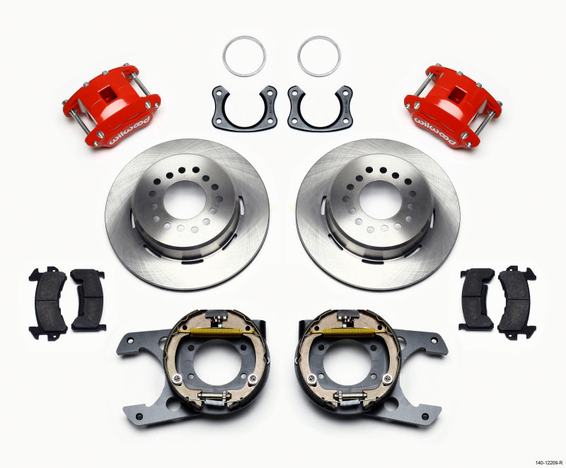 Wilwood D154 P/S Park Brake Kit Red New Big Ford 2.50in Offset