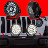 XK Glow Combo Beam Offroad Round Work Light Kit 2pc 9in 110W