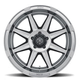 ICON Bandit 20x10 5x5 -24mm 4.5in BS 71.50mm Bore Gun Metal Wheel