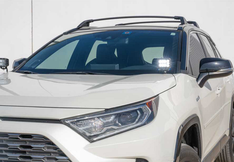 Cali Raised 2019+ Rav4 Ditch Mount Kit - 2 3.5 Inch Round Cannon Pod/Toyota Oem SQ Style Ditch Ligh