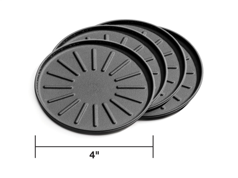 WeatherTech Round Coaster Set 4in. - Black (Set of 4)