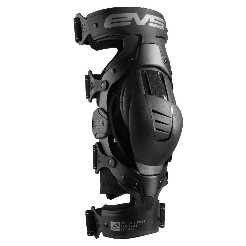 EVS Axis Sport Knee Brace Black/Black/Grey - Medium/Right