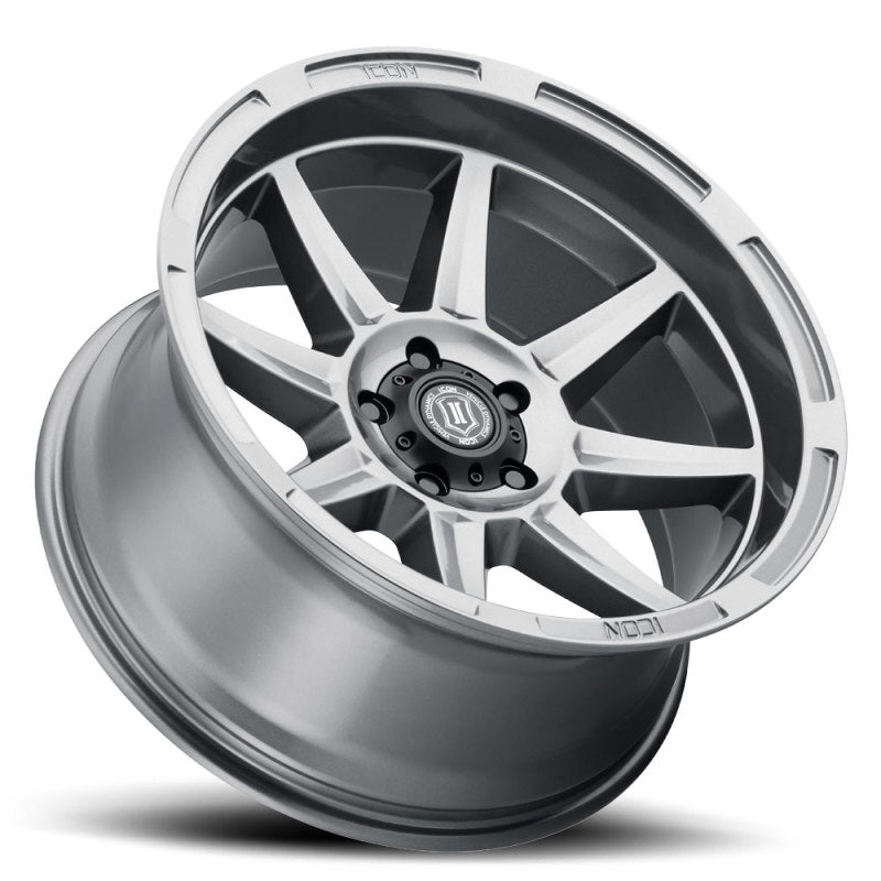 ICON Bandit 20x10 5x5 -24mm 4.5in BS 71.50mm Bore Gun Metal Wheel