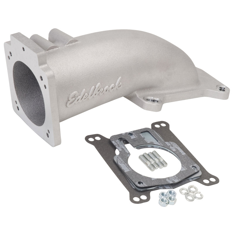 Edelbrock Ultra Low Profile Intake Elbow 90mm Throttle Body to Square-Bore Flange As-Cast Finish