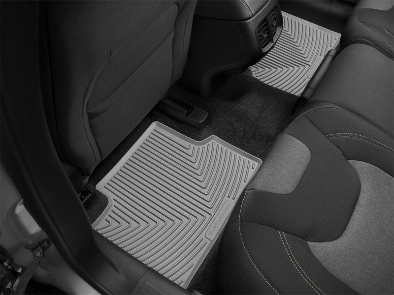 WeatherTech 14+ Jeep Cherokee Rear Rubber Mats - Grey