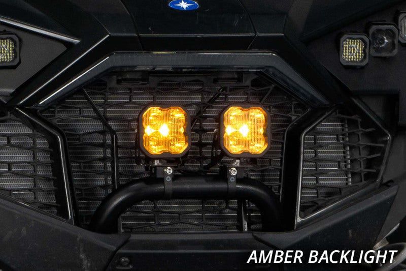 Diode Dynamics SS3 LED Bumper 1 1/2 In Roll Bar Kit Pro - Yellow SAE Fog (Pair)