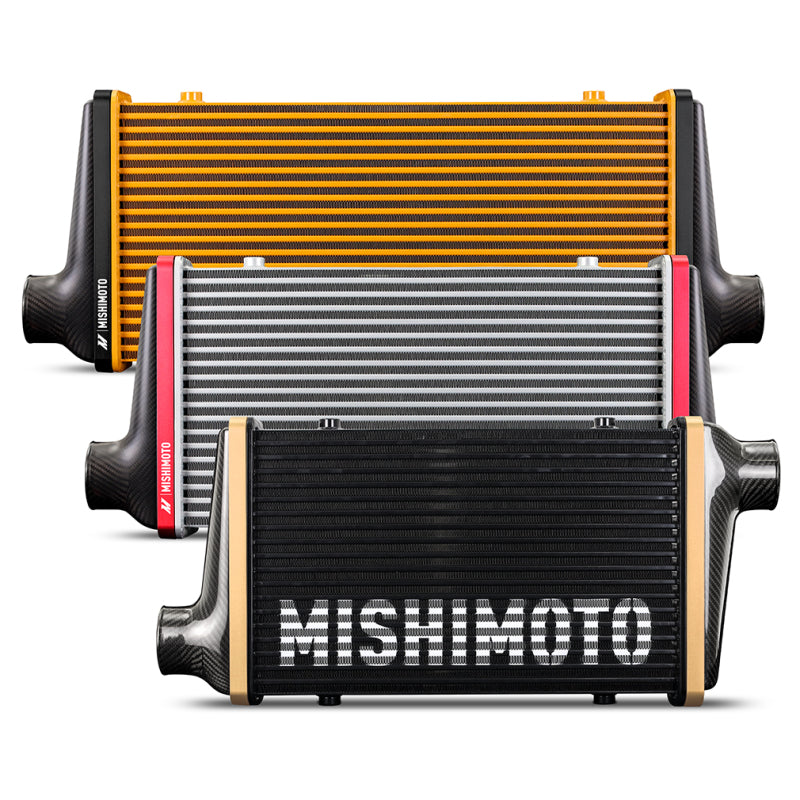 Mishimoto Universal Carbon Fiber Intercooler - Matte Tanks - 525mm Silver Core - C-Flow - R V-Band