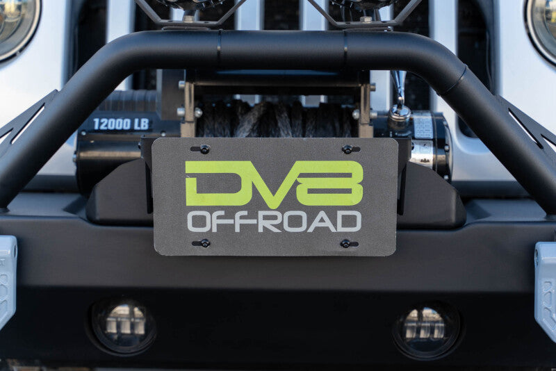 DV8 Offroad Fairlead Mounted Flip-Up License Plate Bracket